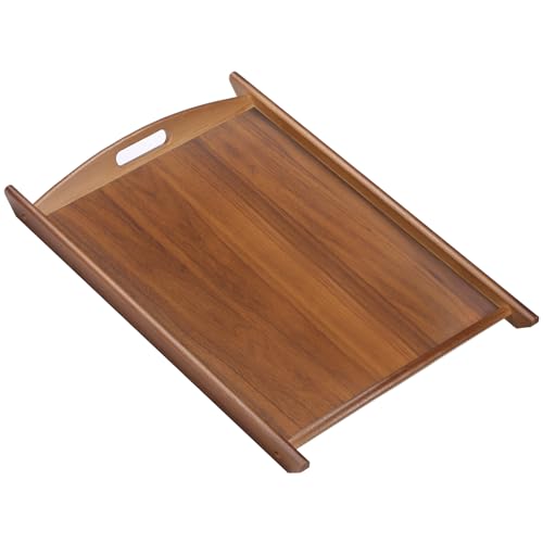Wood Serving Tray, Wooden Tray with Handles, 20.47 inch Square Decorative Serving Trays Platters for Home, Party, Coffee Table,Dining Table & Countertop - size: 20.5" x 13.4" x 1.2"