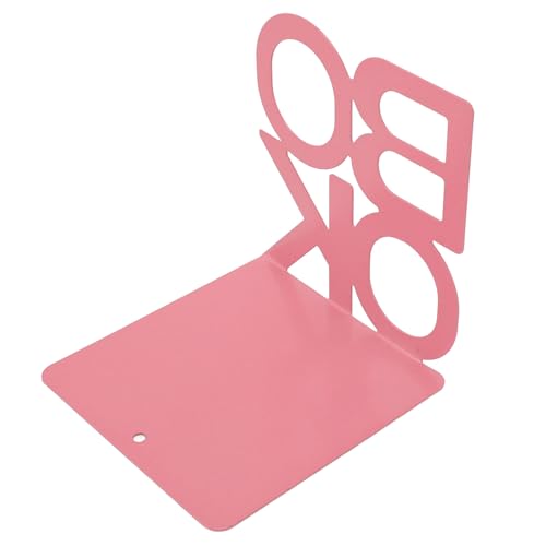 Decorative Bookends Book Ends Books DVDs CD Holder Video Game Organizer for Home Shelves Office School Study Metal Bookends Heavy Duty Non Skid Decorative (Pink) - size: Pink