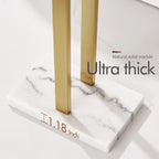 KOKOSIRI Standing Towel Rack for Bathroom Floor 2-Tier Towel Holder Free Stand with Heavy Marble Base Thicken Steady Design Gold Stainless Steel THS0005-BG - color: Brushed Gold