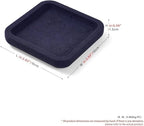 Microfiber Jewelry Trays Stackable Ring Earring Bracelet Necklace Bangle Watch Display Tray Drawer Organizer 3.93 * 3.93 * 0.59inch (Blue - color: Blue, size: 10*10cm Tray