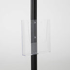 M&T Displays Free Standing Aluminum Display Stand Single Sided Document Brochure Sign Holder Front Loading Portrait Landscape Black Snap Frame 1x(11x17) and Clear Acrylic Pocket 1x(8.5x11) Inch - color: Black