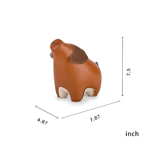 Zuny, Zuny Series Bookend Tan for Shelves, Office Decorative- Pig Diya - color: Pig Diya