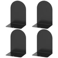 Bookends 2 Pairs, Metal Round Bookends for Shelves, Book Ends for Desk, Book End to Hold Books, Book Stopper, Black Bookend for Home Office - style: 2 Pairs Bookends