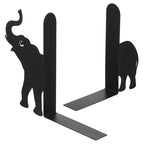 Geelin Elephant Metal Bookends Set of 2 Styles Book Ends for Shelves Bookshelf Home Office Desk Bookshelf Decor Gift for Elephant Lovers and Reading Enthusiasts - style: Elephant