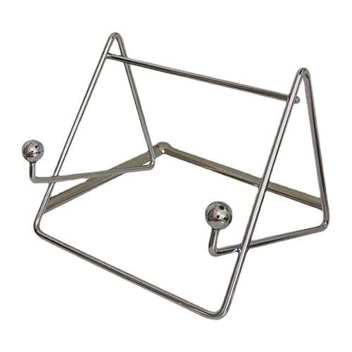 Pwshymi Desktop Tablet Stand Stable Support Minimalist Design Multifunctional for Tablets Books Stainless Steel 7.87in