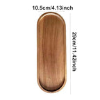 Wooden Serving Platters and Trays,Natural Acacia Wood Serving Trays for Party Wood Plates for Food,Snack,Dessert,Appetizer,Cheese,Fruit,Cookie,Oval Bathroom Vanity Jewelry Tray Platter,11.4"X4.1"1PCS
