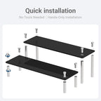 2-Tier Acrylic Display Riser Stand - Clear Organizer for Perfume, Cupcakes, Figures, Desserts, and Party Decoration - size: 2-Tier