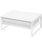 LIHIT LAB Desktop Stand with Drawer, 9.8 x 15.4 x 6.3 Inches, White (A7342-0) - color: White, size: 9.8" x 15.4" x 6.3", style: Drawer