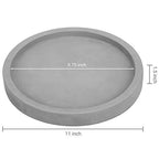 MyGift 11-inch Modern Gray Concrete Round Bathroom Vanity Tray, Cologne and Perfume Tray for Dresser Top - color: Gray-11 Inch Round