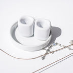 Unity Candle Holders and Vase Set, White Porcelain Candleholders for Taper Candles and Vase for Pillar Candle, Set of 3, Minimalist Round Ceramic Candle Holders, Great for Wedding Candle Set