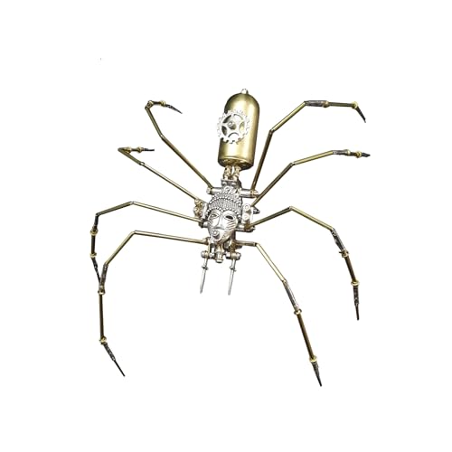 Steampunk Spider Metal Model Kit for Adults – DIY Mechanical Insect Sculpture with Brass Gear Details, 3D Retro Industrial Art Puzzle Craft for Home Office Decoration & Collectors Gift (Frons Spider) - style: Frons Spider