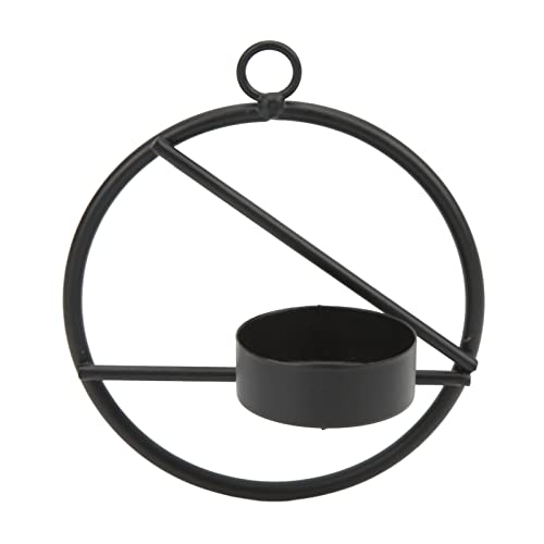 Metal Tea Light Holder, Modern Minimalist Round Candle Stand with Sturdy Base, for Home Office Table Decoration and Gift, 10 x 4cm