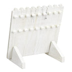 Ikee Design Set of 2 Wood Necklace Jewelry Display Stand for 8 Necklaces, Necklace Display Holder Organizer, Wash White Color - color: Wash White