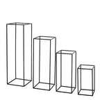 Efavormart Set of 4 - Matte Black Wedding Flower Stand - Metal Vase Column Stand - Geometric Centerpiece Vase - 16", 24", 32", 40" - color: Matte Black, size: 4 Pack 16‘’24‘’32‘’40‘’