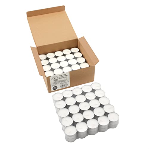 Stonebriar Unscented Long Burning White Tealight Candles, Bulk Pack, 6-7 Hour Burn Time, Smokeless Tealights for Parties, Weddings, Home, 100 Count - size: 100 Pack