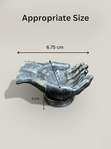 Silver Caring Cupped Hands Shaped Decorative Hand Bowl -Cute Catch All Trinket Tray - Candy Dish Offering Stand - Home Decor Hand Jewellery Holder - Mother’s Day Birthday Christmas (Silver) - color: Silver