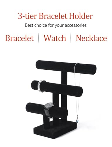 Bracelet Holder Stand,Bracelet Organizer Display for Selling,Bangle Organizer for Women,Watch Storage Holder for Men,Jewelry Business Supplies (Style 2 （Black 3 Tier ）) - style: Style 2 （Black 3 Tier ）
