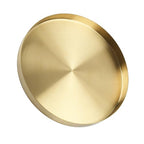 Round Brass Gold Serving Tray, 12 inch Golden Serving Platter for Coffee Table Display, Round Decorative Tray for Home Decor