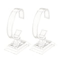 GSHLLO 2 Pcs Clear Acrylic Watch Display Stands C Shape Display Holder Bangle Bracelet Display Racks Wrist Jewelry Show Stand Showcases for Home Shop Use