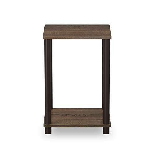 FURINNO Turn-N-Tube Haydn End Table, 1-Pack, Walnut/Brown - color: Walnut/Brown, size: 1-Pack, 2-Tier, style: Haydn