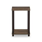 FURINNO Turn-N-Tube Haydn End Table, 1-Pack, Walnut/Brown - color: Walnut/Brown, size: 1-Pack, 2-Tier, style: Haydn