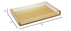 Tizo Design Elegant Lucite Tray, 12" x 8" Acrylic, Multiple Colors Available (Gold) - color: Gold