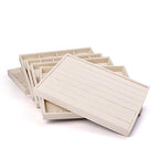 Oirlv Linen 7 Lines Ring Storage Tray Rings Showcase Display Organizer Plate - size: 7 lines