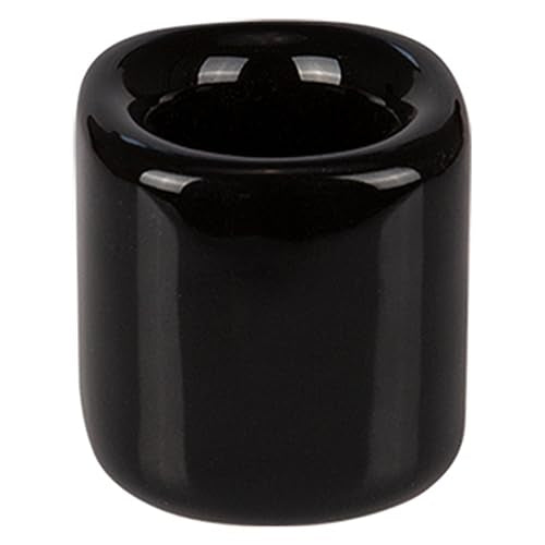 Mega Candles 5 pcs Black 1/2 Inch Diameter Ceramic Chime Ritual Spell Candle Holders, Great for Casting Chimes, Meditation, Rituals, Spells, Vigil, Witchcraft, Wiccan Supplies - color: Black, size: 5 Pieces