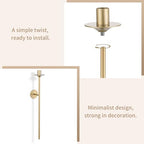 Sziqiqi Wall Candle Holder Gold: Candle Sconces Wall Decor Set of 2 for Dining Room Wall Hanging Candle Sticks Holder for Living Room Fireplace