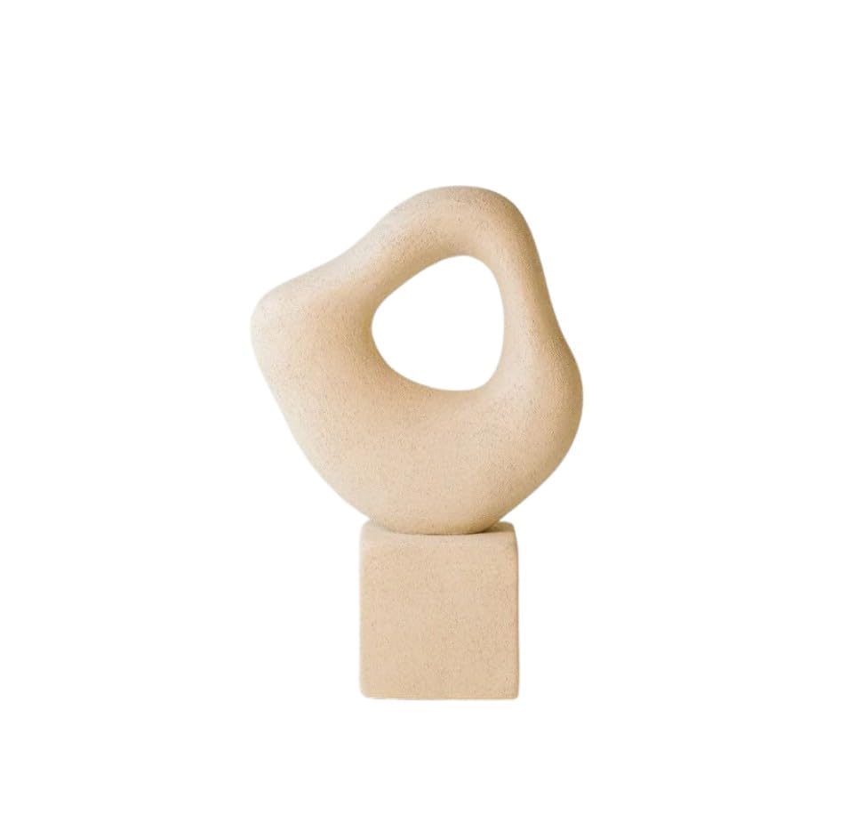 Modern Home Decor, Decorative Abstract Sculpture, Hand Painted Statue Decor, Modern Sculpture for Office Decor, Minimalist Statue, Modern Stoneware Statue (Object-9) - color: Object-9