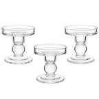 Glass Candle Holders for Pillar Candle, Unity Candle Holder Set of 3 for Wedding Ceremony Set, Candlestick Holder for Table or Home Decoration