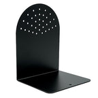 Huron 7" Decorative Steel Arched Fanhole Non-Skid Metal Book Ends for Shelves Heavy Duty Bookends, Black, Pair (1/3/8/24/72) (1)