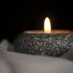 Handmade Pebble Tea Light Candle Holder 2 Pcs Handcrafted Tealight Holder for Zen Garden, Altar, Mantle, Desk, Table, Shelf