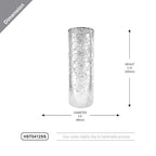 WGVI Hurricane Candle Holder Sleeve, W: 4", Ht: 12", Silver Speckled Glass Cylinder Open Both Ends, Chimney Tube Shade, 1 Piece - size: 4x12"H