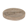 Creative Co-Op Marble Round Soapdish, Beige - color: Beige