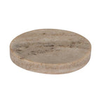Creative Co-Op Marble Round Soapdish, Beige - color: Beige