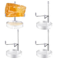 Suzile 4 Pcs Adjustable Metal Arm Display Stand Easel with Acrylic Base Rock Display Easel Holder Acrylic Crystal Clear Plate Stand for Geodes Mineral Agate(Silver,2 x 2 x 3.5 Inch) - color: Silver, size: 2 x 2 x 3.5 Inch