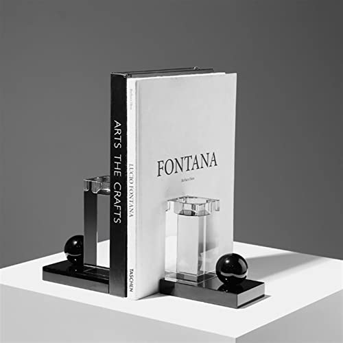 Bookends Modern Luxury Bookends Study Desk Bookends Crystal Geometric Bookends Ornaments Bookcase Bookshelf Book Stand Decorative Ornaments Bookend support