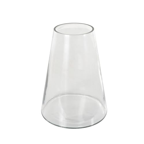 Deco 79 Glass Decorative Vase Cone Shaped Centerpiece Vase, Flower Vase for Home Decoration 9" x 9" x 12", Clear - size: 9" x 9" x 12"