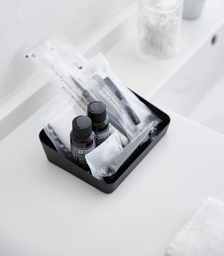 Yamazaki Home Tower Space Saving Vanity Tray - 5.25" X 7" - Steel - color: Black, size: 5.3" x 6.9" x 2"