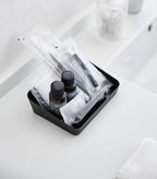 Yamazaki Home Tower Space Saving Vanity Tray - 5.25" X 7" - Steel - color: Black, size: 5.3" x 6.9" x 2"