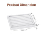 uxcell Velvet 7 Slots Ring Organizer Jewelry Display Tray Showcase Ring Holder Velvet Jewelry Organizer Stand for Rings Earrings White - color: White