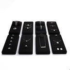 Oirlv Premium Black Microfiber Jewelry Display Tray Jewelry Display Set for Selling Necklace Display Stand Necklace Holder(TT07006) - size: Necklace bust tray