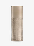LSA International Wicker Taupe Tall Vase 15.75”, Luxury Modern Decorative Mouth Blown Glass Flower Holder with Textured Finish - size: 15.75