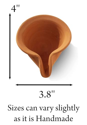 Canaanite Biblical Clay Oil Lamp – Authentic Terracotta Replica from The Time of The Bible - Handmade in The Holy Land for Christian and Jewish Prayer or Gift - color: Herodian - Biblical Brown Canaanite