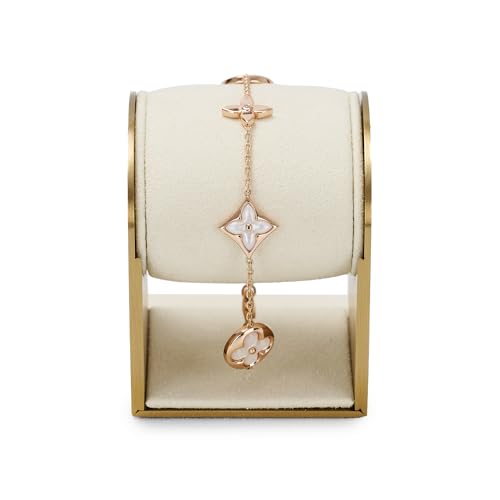 Oirlv Gold Metal & Microfiber Bracelet Display Stand, Luxury Jewelry Holder, Part of a Complete Jewelry Display Set - style: TT16405