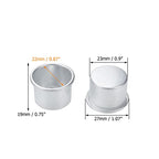 Coshar 30pcs Candle Holders 3/4" Candlestick Holder Cup Candle Drip Protectors Empty Case for Candle Making, 27x19mm, (Silver) - size: 27x19mm, Silver