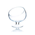 WGV Slant Cut Bowl Glass Vase with Stand, Width 8.25", Height 8.75", Clear Planter Terrarium, Candy Dish, Fruit Jar for Wedding Party Event, Home Office Decor, 1 Piece - size: Pedestal 8.5"H