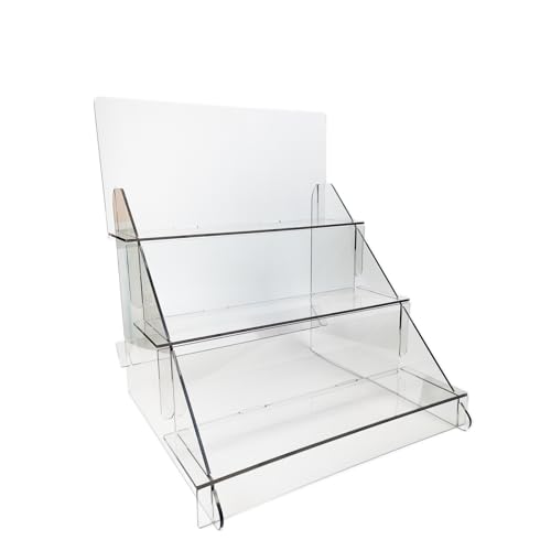 18.55''x16''x15'' Portable Product Display Stand -Transparent display table Repeatable Assembly/Disassembly Display Shelf for Craft Show Display,Retail Display,Farmers Markets,Candy Display,vendors - color: Transparent