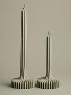 LAWA Set of 2 Vase Candle - Beautiful Handmade Pillar Unscented Soy Wax Elegant Aesthetic Candle Housewarming Gift Home Room Shelf Decor Idea (Jade) - color: Jade